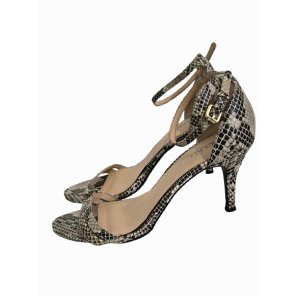ABOUND Snake Print Stiletto Shoes Women's Size 8.5 Ankle Straps - Picture 1 of 10